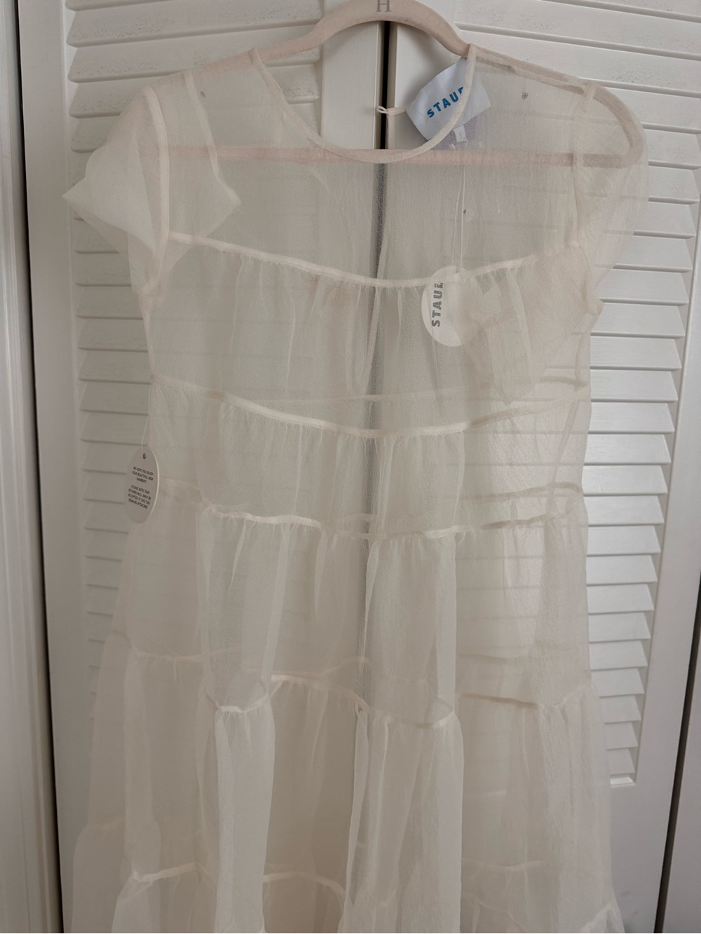 STAUD Sheer Tiered Maxi Dress in White
NWT - Picture 3 of 10